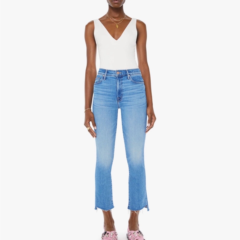 Mother Denim The Insider Crop Step Fray